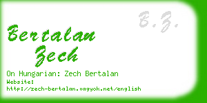 bertalan zech business card